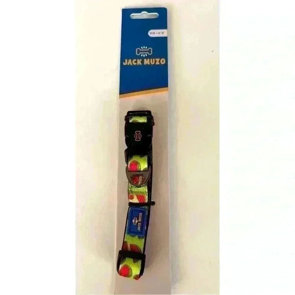 BNWT  Jack Muzo Dog Collar Green with Watermelon Design Size XS 6”- 10”